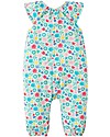Frugi Dory Gathered Playsuit, Jamboree Jungle - Elasticated Organic Cotton Babygrows