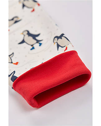 Frugi Dream Time PJs - Red Stripe/Penguin Play Pyjamas