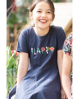 Frugi Dress Nara Skater - Indigo - Happy - Pollinators Dresses_