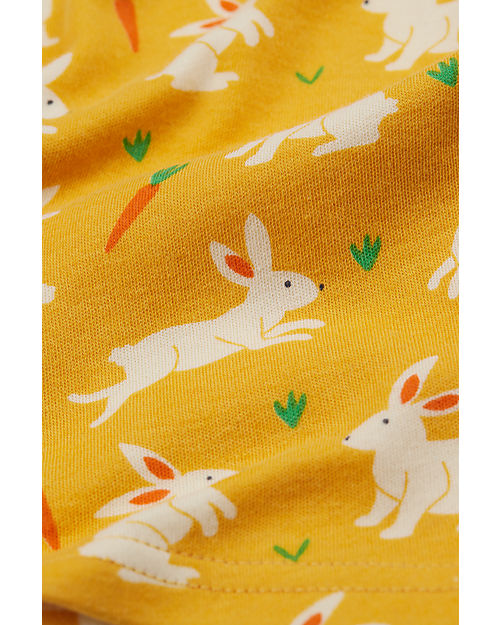 Frugi Dungaree Baby Gift Set - Bunnies - Bodysuit + Salopette + Hat + Drawstring Bag - 100% GOTS Organic Cotton Sets And Co-Ords