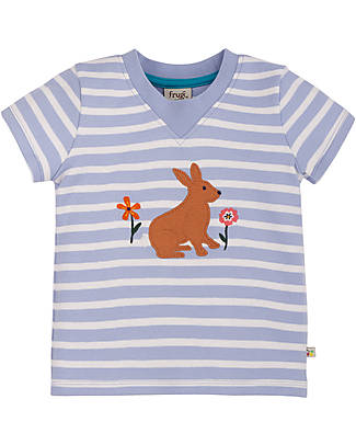 Frugi Easy On Tee - Lavender Breton & Flowers - Pollinators - Organic Cotton T-shirts