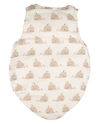 Frugi Elowen Muslin Dungaree - Rainbow Whales - 100% organic cotton Short Rompers