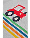 Frugi Elwood Knitted Jumper - Grey Marl/Rainbow Tractor Jumpers