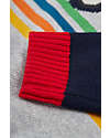 Frugi Elwood Knitted Jumper - Grey Marl/Rainbow Tractor Jumpers