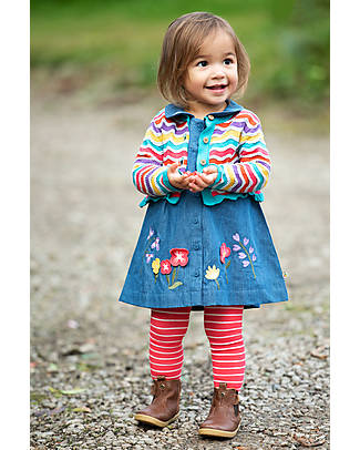 Frugi Emma Chambray Dress - Chambray/Flowers Dresses_