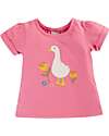 Frugi Eva Appliqué T-Shirt - Hibiscus/Duck - Organic Cotton T-shirts
