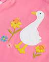 Frugi Eva Appliqué T-Shirt - Hibiscus/Duck - Organic Cotton T-shirts