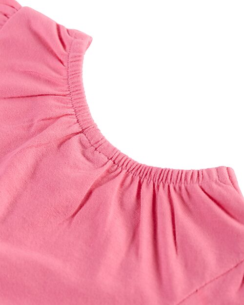 Frugi Eva Appliqué T-Shirt - Hibiscus/Duck - Organic Cotton T-shirts