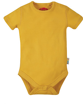 Frugi Everyday Short Sleeved Bodysuit - Bumble Bee - 100% Organic Cotton Short Sleeves Bodies