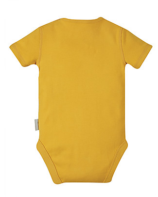 Frugi Everyday Short Sleeved Bodysuit - Bumble Bee - 100% Organic Cotton Short Sleeves Bodies