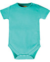 Frugi Everyday Short Sleeved Bodysuit - Pacific Aqua - 100% Organic Cotton Short Sleeves Bodies