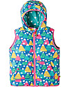 Frugi Explorer Reversible Padded Gilet,  Happy Hickers - Eco-friendly, 100% Waterproof! Cardigans