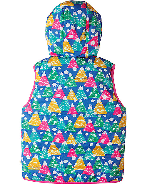 Frugi Explorer Reversible Padded Gilet,  Happy Hickers - Eco-friendly, 100% Waterproof! Cardigans