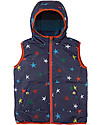 Frugi Explorer Reversible Padded Gilet,  Northern Stars/Stripes - Eco-friendly, 100% Waterproof! Cardigans
