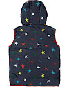 Frugi Explorer Reversible Padded Gilet,  Northern Stars/Stripes - Eco-friendly, 100% Waterproof! Cardigans