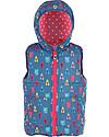 Frugi Explorer Reversible Padded Gilet, Owl Forest - Recycled polyester Cardigans