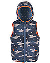 Frugi Explorer Reversible Padded Gilet, Shark Shoal - Recycled polyester Cardigans
