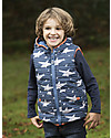 Frugi Explorer Reversible Padded Gilet, Shark Shoal - Recycled polyester Cardigans