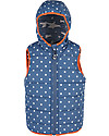 Frugi Explorer Reversible Padded Gilet, Shark Shoal - Recycled polyester Cardigans