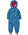 Frugi Explorer Waterproof All In One, Sail Blue Fly High - Fleece Lining Snowsuits