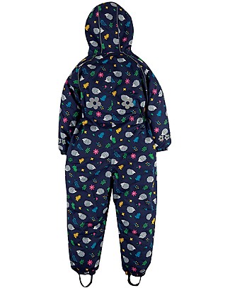 Frugi Explorer Waterproof All in One Suit with Fleece Lining (1-5 years) - Hedgehog - Made with recycled plastic bottles! Snowsuits