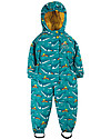 Frugi Explorer Waterproof All in One Suit with Fleece Lining (1-5 years) - Whale - Made with recycled plastic bottles! Snowsuits
