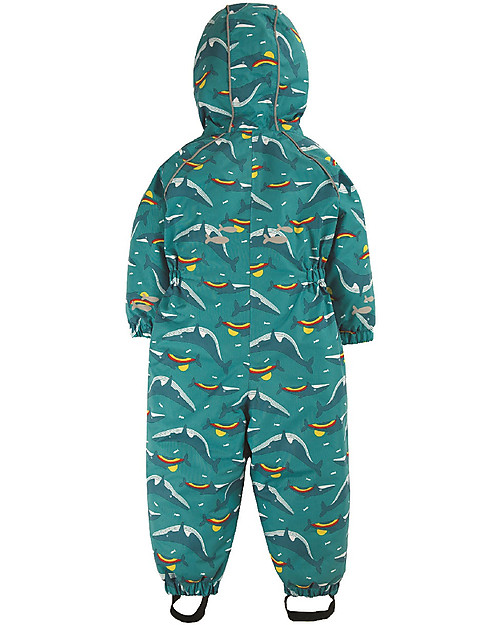 Frugi Explorer Waterproof All in One Suit with Fleece Lining (1-5 years) - Whale - Made with recycled plastic bottles! Snowsuits