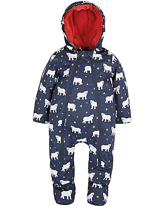 Frugi Explorer Waterproof All in One Suit with Fleece Lining - Polar Bear - Eco-friendly! Jackets