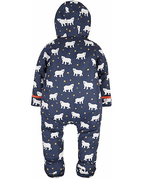 Frugi Explorer Waterproof All in One Suit with Fleece Lining - Polar Bear - Eco-friendly! Snowsuits