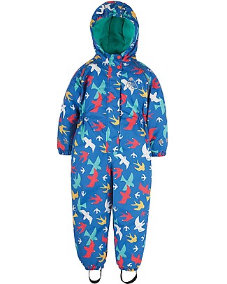 Frugi Explorer Waterproof All in One Suit with Fleece Lining - Rainbow Flight - Eco-friendly! Snowsuits