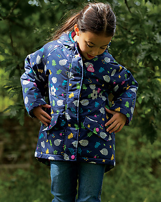 Frugi Explorer Waterproof Coat - Hedgehogs - 100% Recycled Material! Jackets