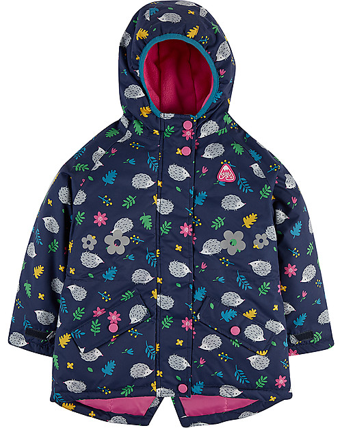 Frugi Explorer Waterproof Coat - Hedgehogs - 100% Recycled Material! Waterproof
