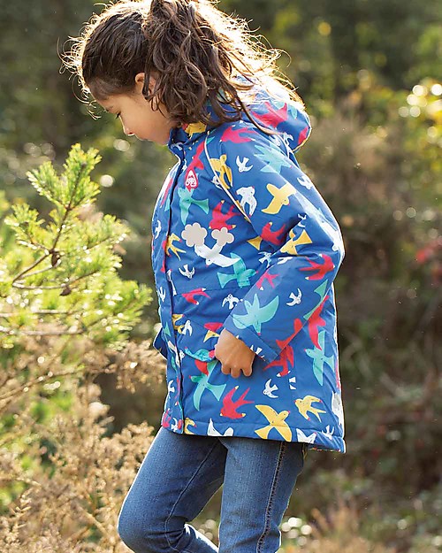 Frugi Explorer Waterproof Coat - Rainbow Flight - 100% Recycled Material! Waterproof