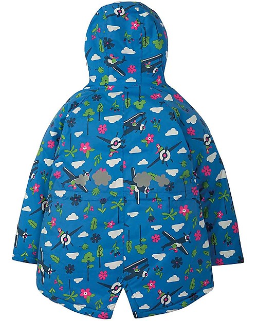 Frugi Explorer Waterproof Coat - Sail Blue Fly High - 100% Recycled Fibres Waterproof