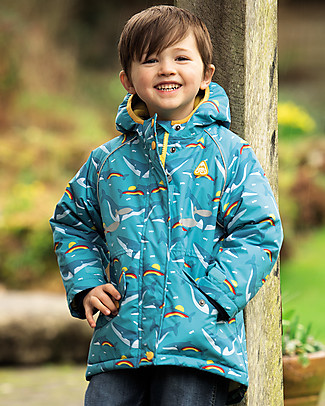 Frugi Explorer Waterproof Coat - Whales - 100% Recycled Material! Jackets