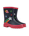 Frugi Explorer Wellington Boots - Indigo/Stars Wellies