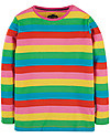 Frugi Favourite Long Sleeve Tee - Foxglove Rainbow Stripes - 100% Organic Cotton Long Sleeves Tops