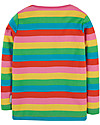 Frugi Favourite Long Sleeve Tee - Foxglove Rainbow Stripes - 100% Organic Cotton Long Sleeves Tops