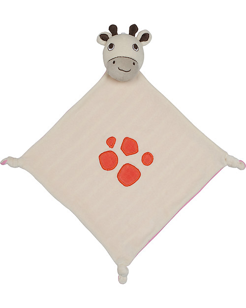 Frugi Froogli Comforter, Giggles the Giraffe - 100% organic cotton velour Doudou & Comforters