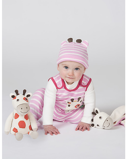 Frugi Froogli Comforter, Giggles the Giraffe - 100% organic cotton velour Doudou & Comforters