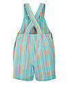 Frugi Godrevy Dungaree - Multistripe/Parakeet - 100% Organic cotton Dungarees