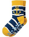 Frugi Grippy Baby Socks 2 Pack, Boat Multipack - Ideal for first steps! Antislip Socks