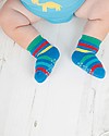 Frugi Grippy Baby Socks 2 Pack, Rainbow Multipack - Ideal for first steps! Antislip Socks