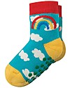 Frugi Grippy Baby Socks 2 Pack, Rainbow Multipack - Ideal for first steps! Antislip Socks