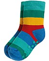 Frugi Grippy Baby Socks 2 Pack, Rainbow Multipack - Ideal for first steps! Antislip Socks