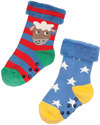 Frugi Grippy Socks 2 Pack - Sheep Multipack - Organic Cotton Antislip Socks