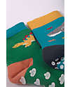 Frugi Grippy socks 2 Pack - Whale - Dino - Day at the Museum - Organic Cotton Antislip Socks