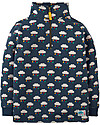 Frugi Half Zip Jumper, Rainclouds - 100% organic cotton Jumpers