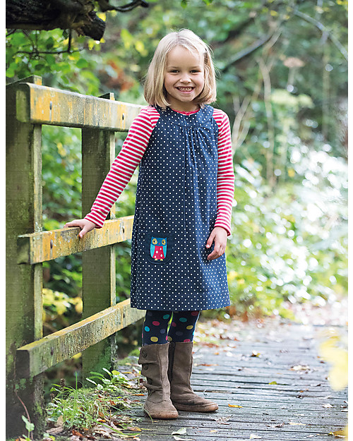 Frugi Hannah Reversible Dress - Navy/Owl - 100% Organic Cotton Dresses_