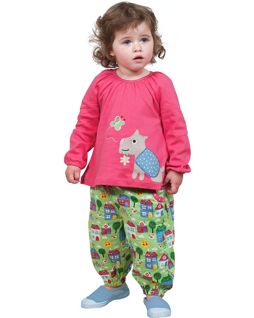 Frugi Happy Town Pull-up Pants - 100% Organic Cotton! Trousers